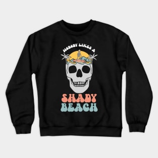 Shady Beach Retro Summer Vacation Crewneck Sweatshirt